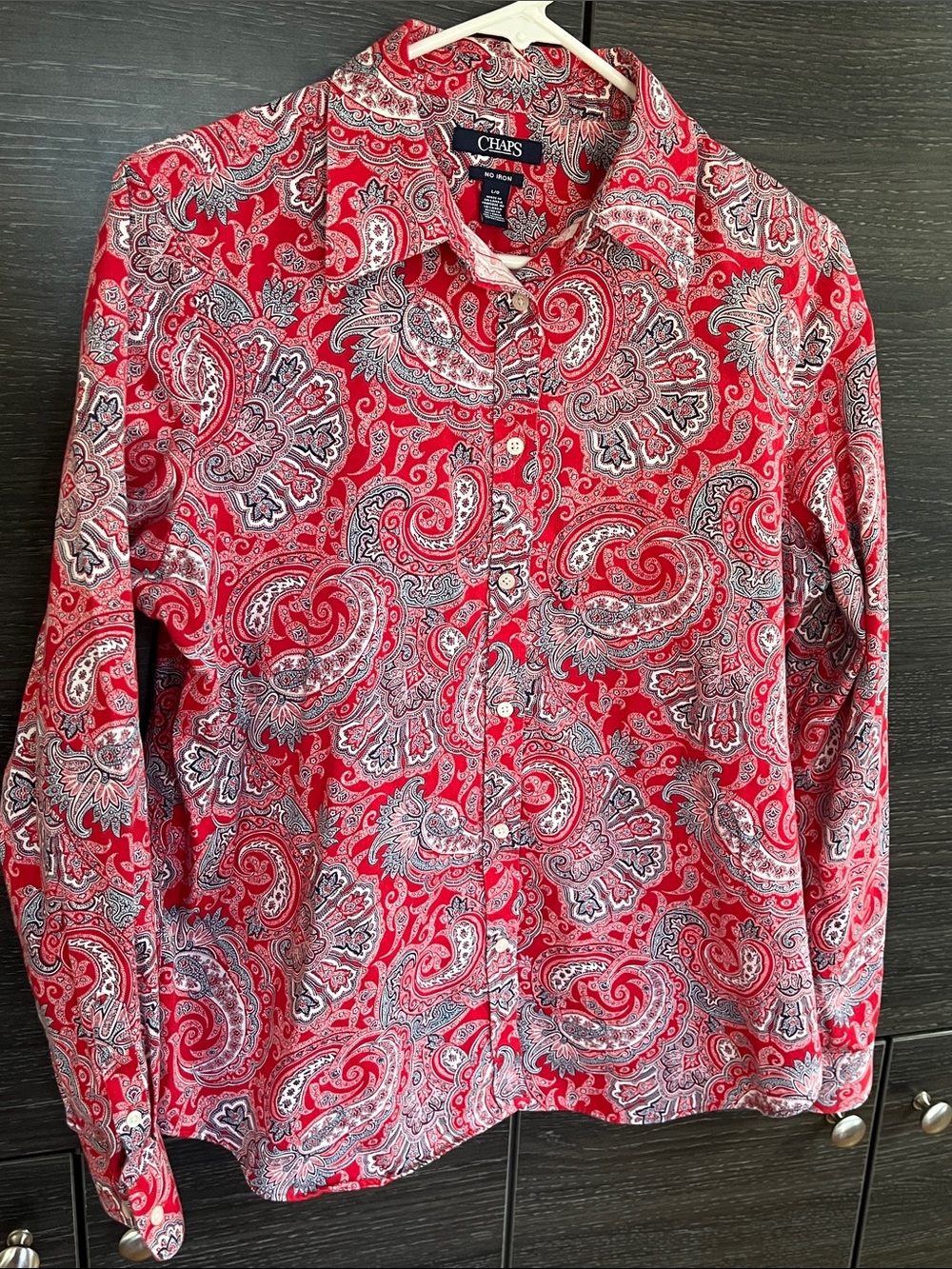 Chaps No Iron Cotton Blouse L